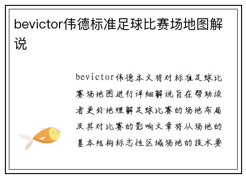 bevictor伟德标准足球比赛场地图解说